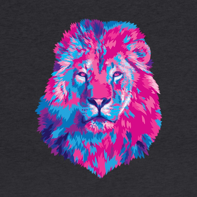 Vivid Lion Stare by polliadesign